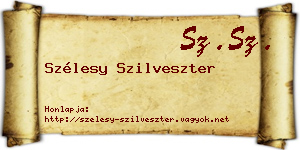 Szélesy Szilveszter névjegykártya