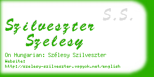 szilveszter szelesy business card